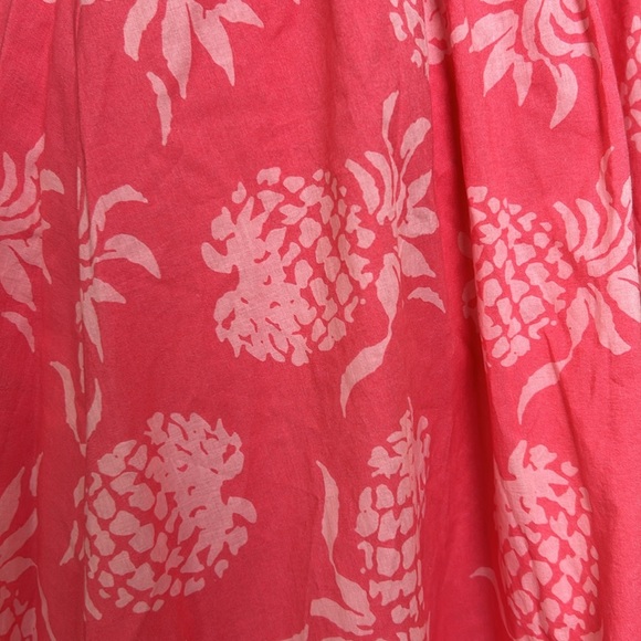 Tommy Bahama Pineapple Print Halter Dress Fit & Flare Melon Berry Pink 10 - Picture 7 of 15
